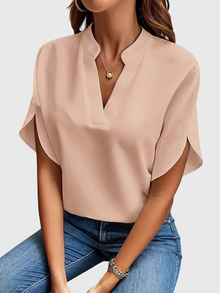 Beatrix Elegant Soft V-Neck Blouse