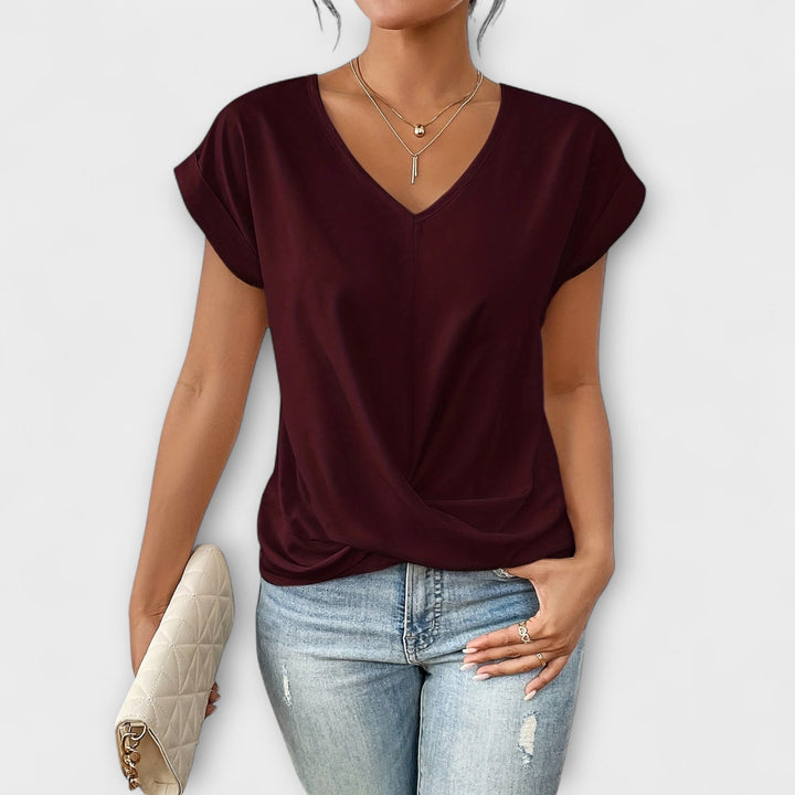 Hailey’s Chic Draped Blouse