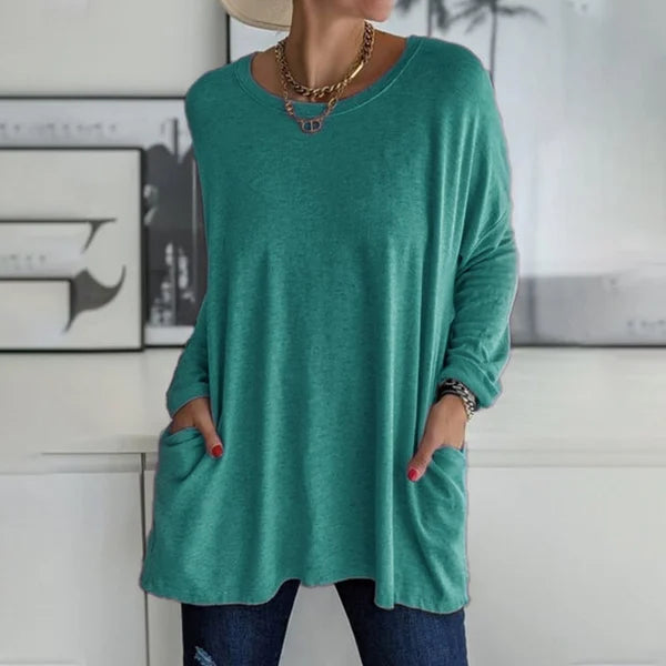 Sabrina Relaxed Knit Sweater with Pocket
