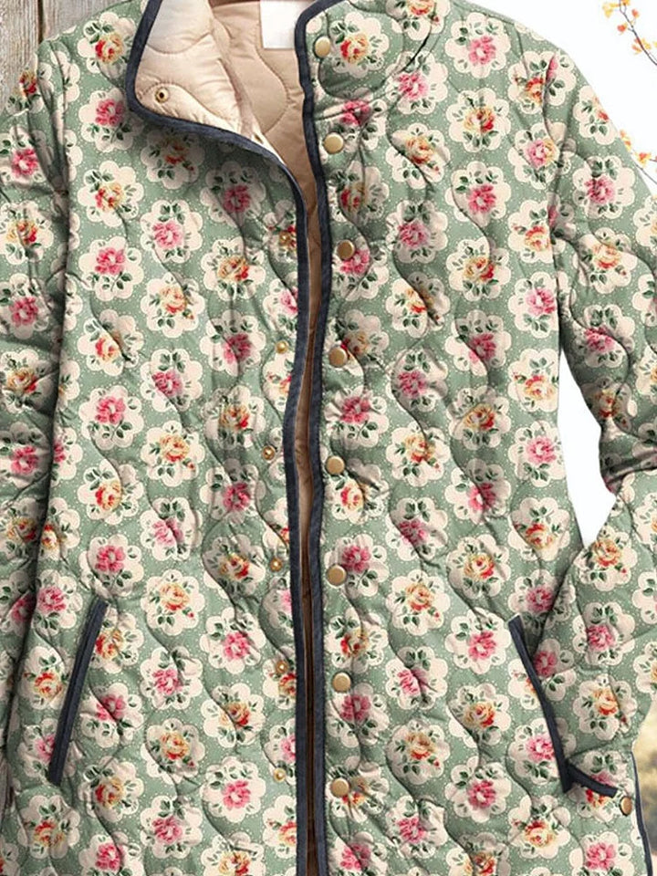 Retro Floral Print Women's Jacket