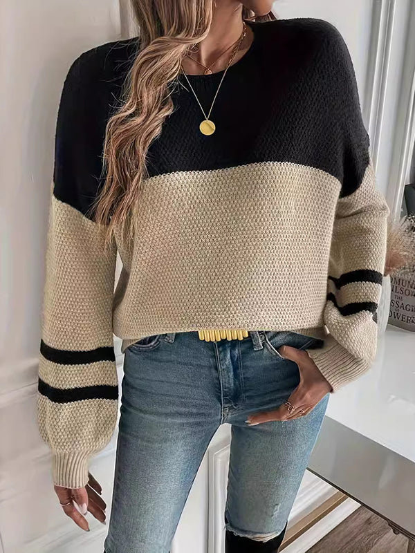 Brylee Two-Tone Knit Sweater