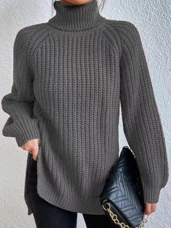 Ashlee Chunky Knit Turtleneck Pullover Sweater