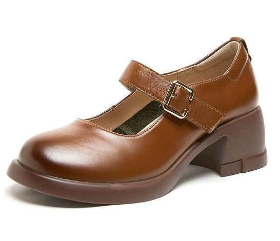 Serena Sleek Minimalist Mary Jane Flats
