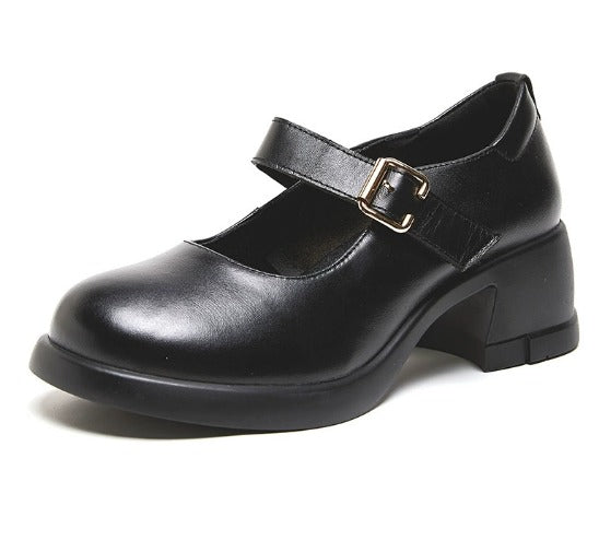 Serena Sleek Minimalist Mary Jane Flats