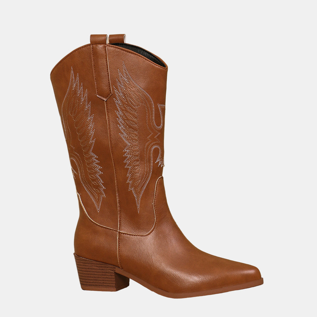 Emery Western Block Heel Boots
