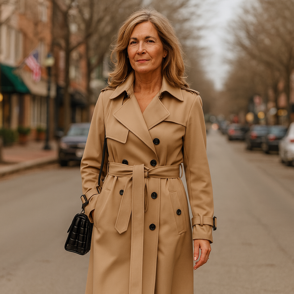 Chic Jade Trench Coat