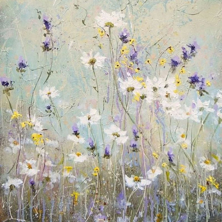 Daisy Soft Breezy Wildflower V-Neck Blouse