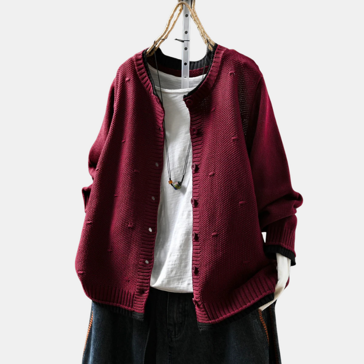 Celine Woven Knit Cardigan