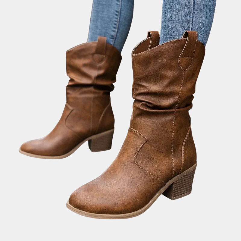 Camille Premium Leather Ankle Boots