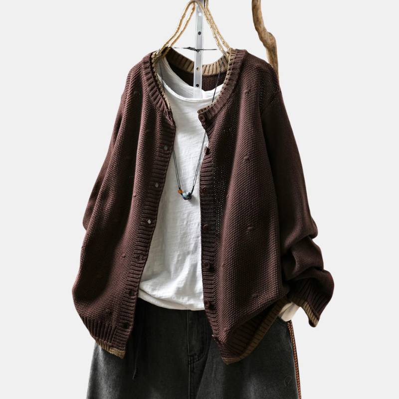 Celine Woven Knit Cardigan