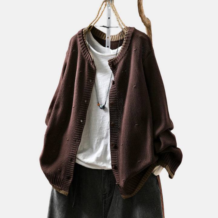 Celine Woven Knit Cardigan