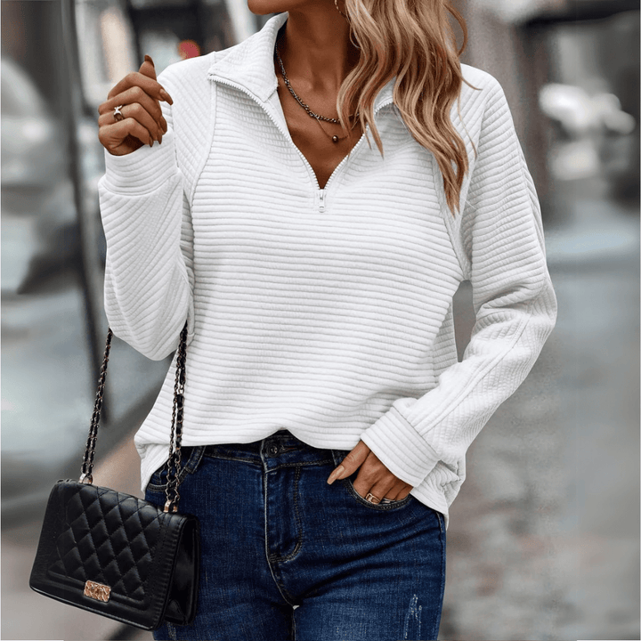Kathleen Casual Zip-Up Sweater
