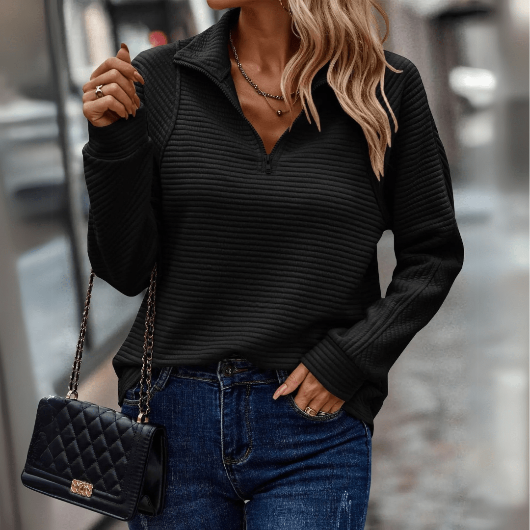 Kathleen Casual Zip-Up Sweater