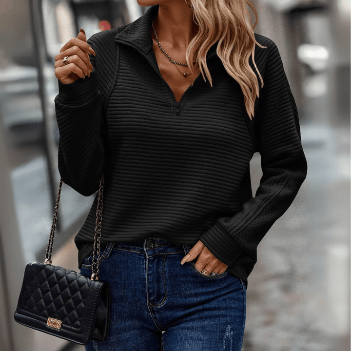Kathleen Casual Zip-Up Sweater