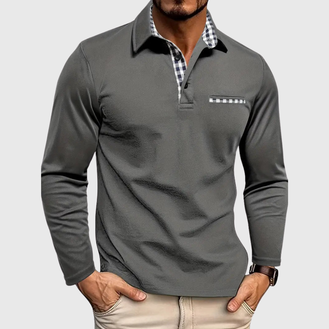 Brandon Slim-Fit Long-Sleeve Polo Shirt