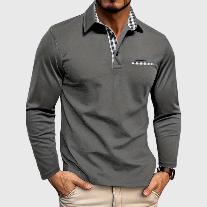 Brandon Slim-Fit Long-Sleeve Polo Shirt