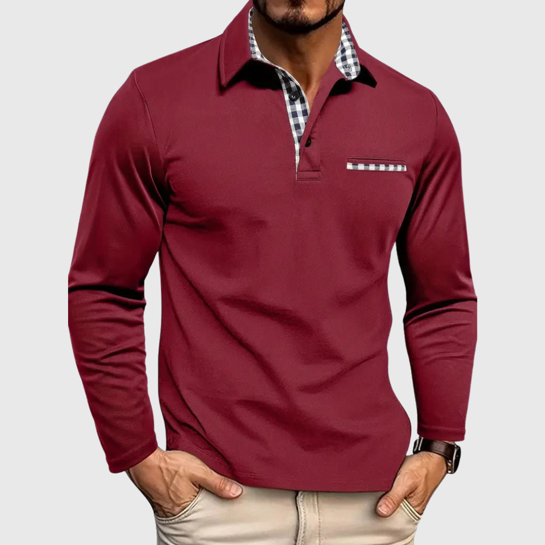 Brandon Slim-Fit Long-Sleeve Polo Shirt