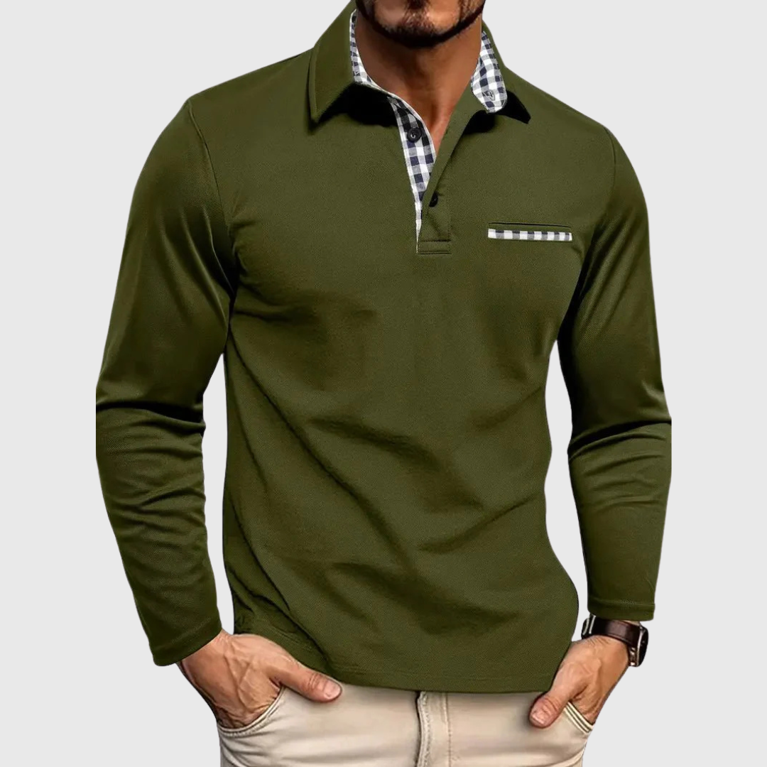 Brandon Slim-Fit Long-Sleeve Polo Shirt