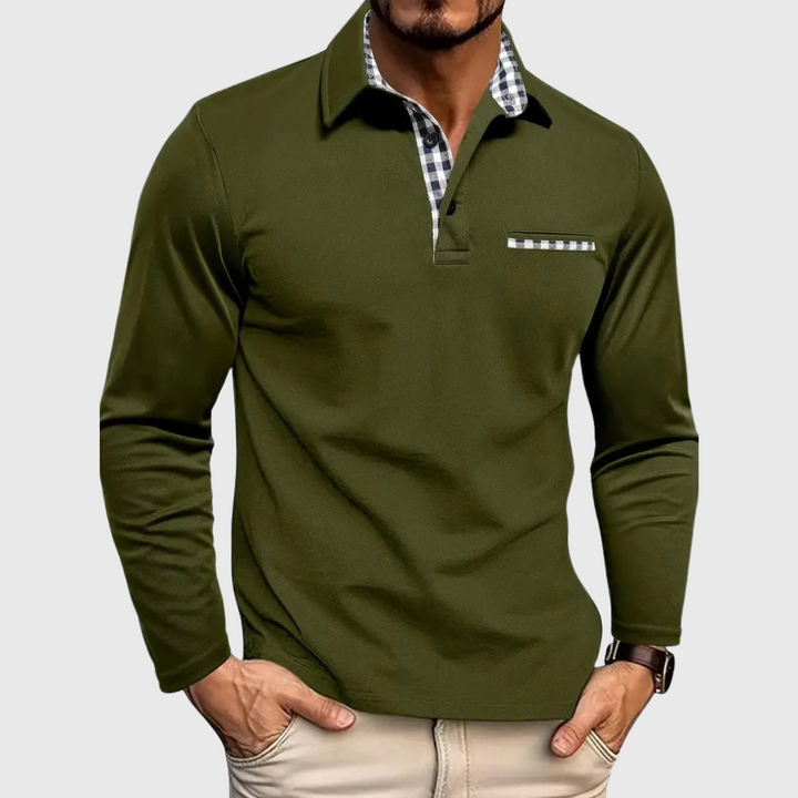 Brandon Slim-Fit Long-Sleeve Polo Shirt
