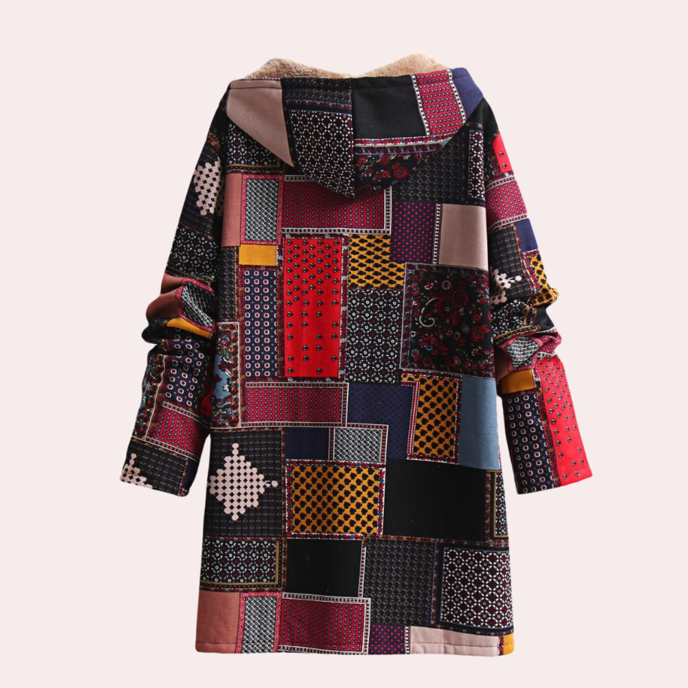 Janet Elegant Warm Coat with Artistic Inspiration