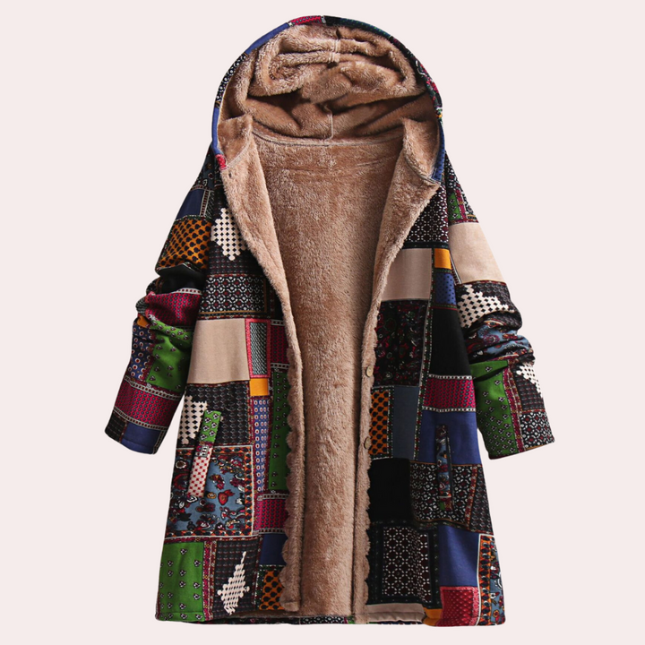 Janet Elegant Warm Coat with Artistic Inspiration