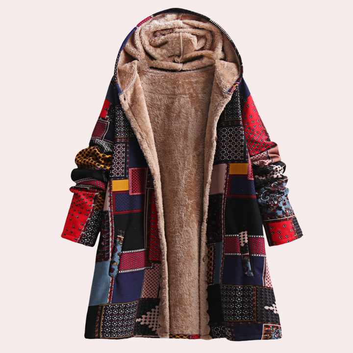 Janet Elegant Warm Coat with Artistic Inspiration