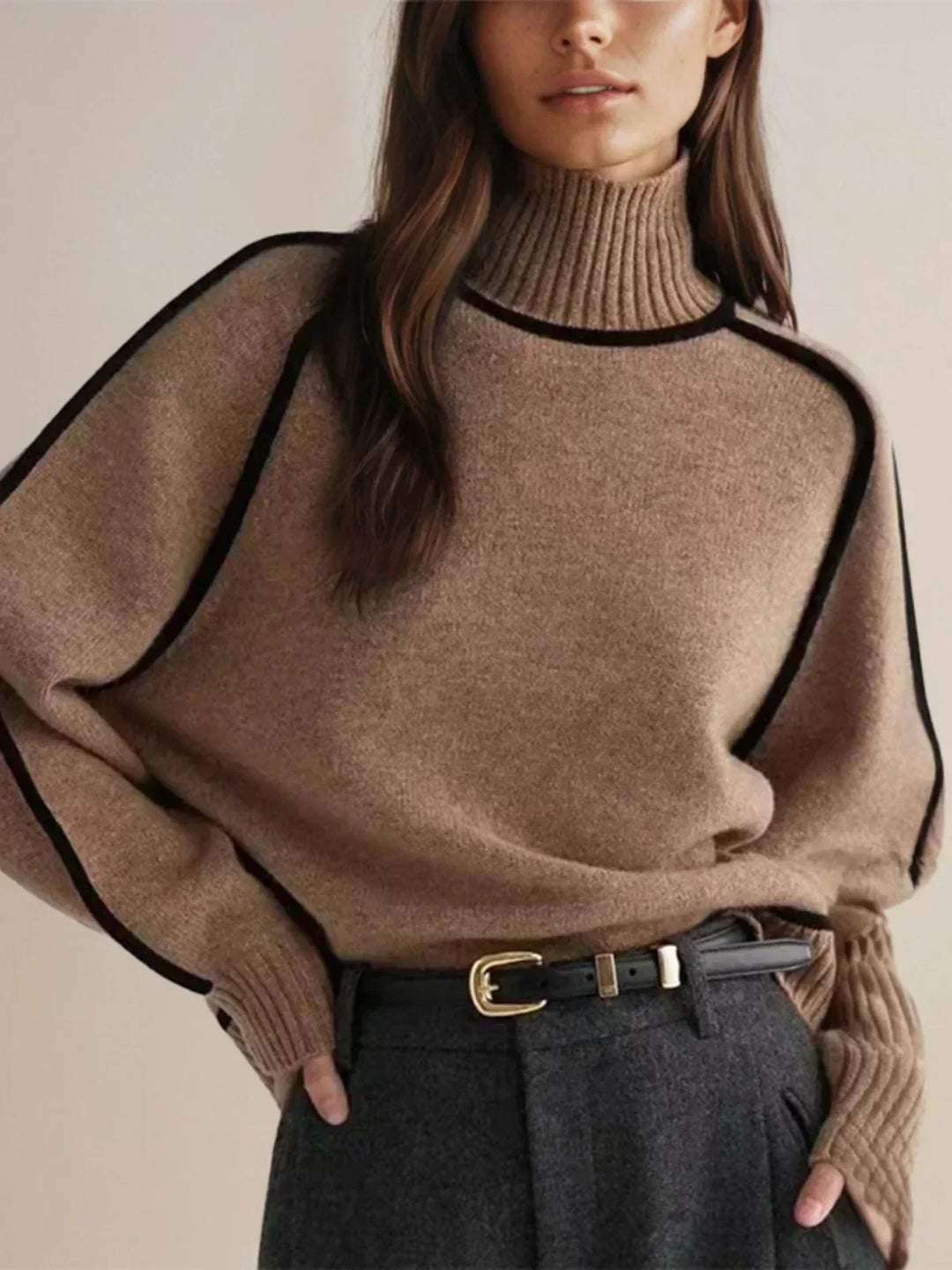 Donna Elegant Turtleneck Sweater