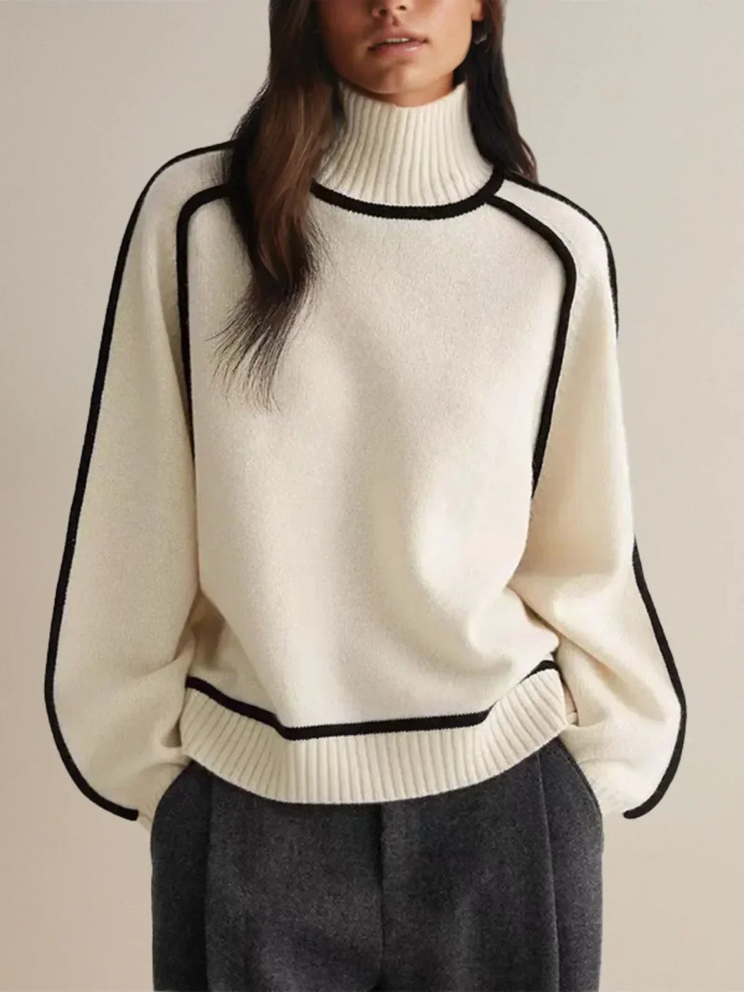 Donna Elegant Turtleneck Sweater