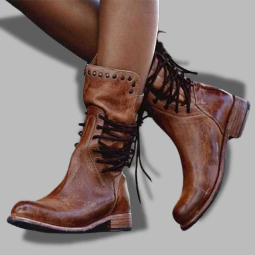 Wynona Vintage Rustic Leather Boots