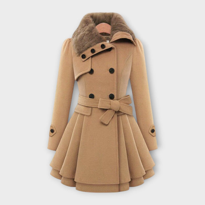 Emma Chic Coat with Faux Fur Trim