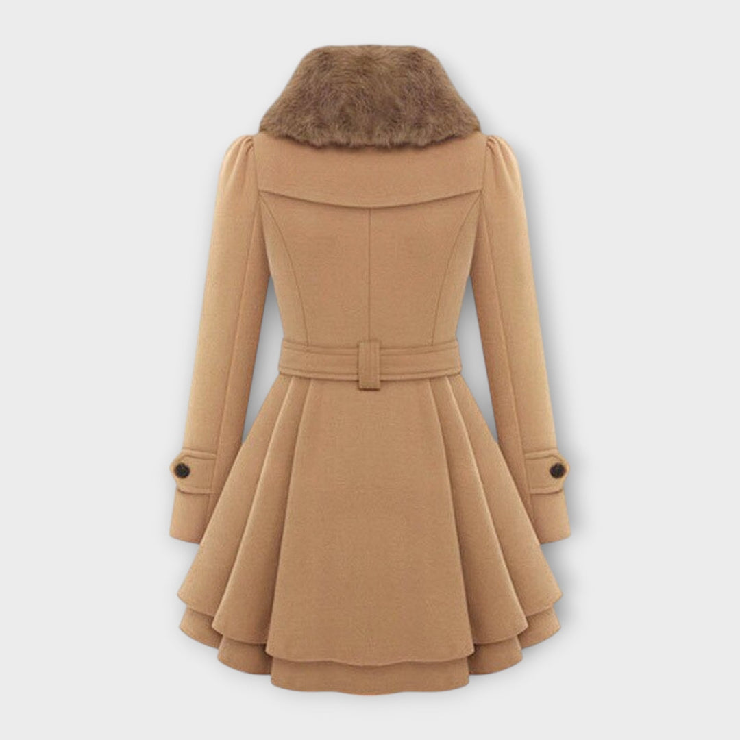 Emma Chic Coat with Faux Fur Trim