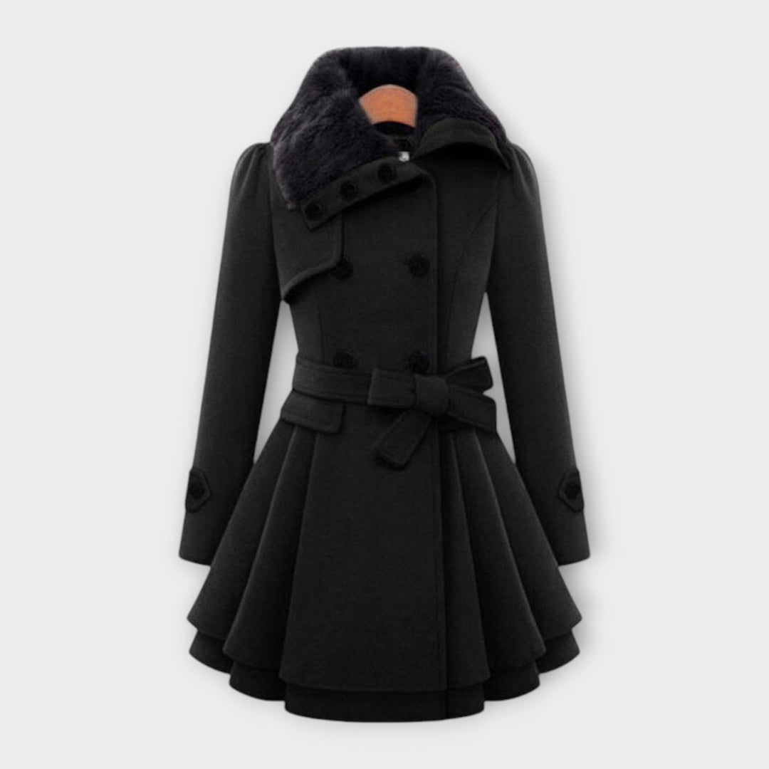Emma Chic Coat with Faux Fur Trim
