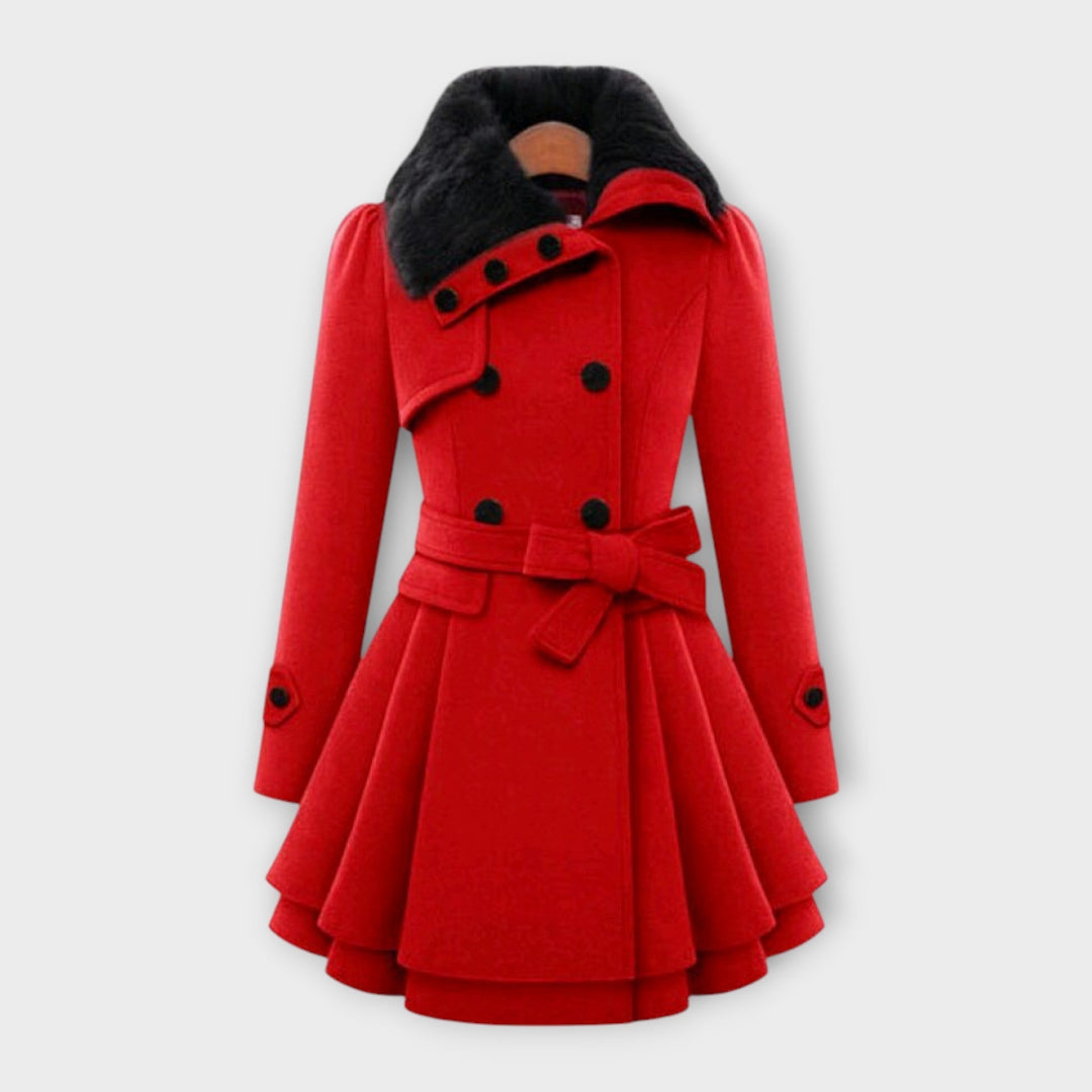 Emma Chic Coat with Faux Fur Trim