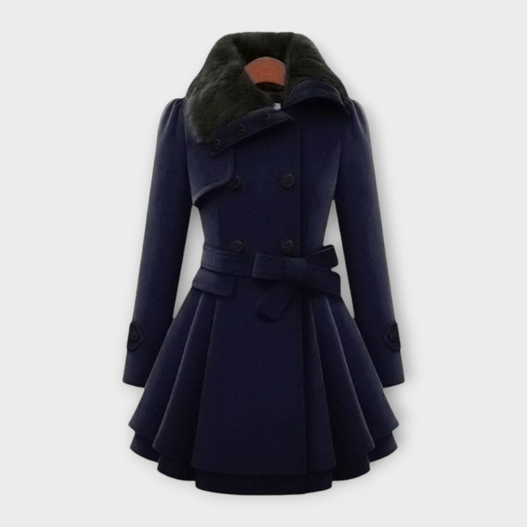 Emma Chic Coat with Faux Fur Trim