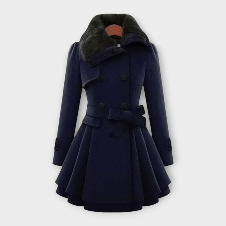 Emma Chic Coat with Faux Fur Trim