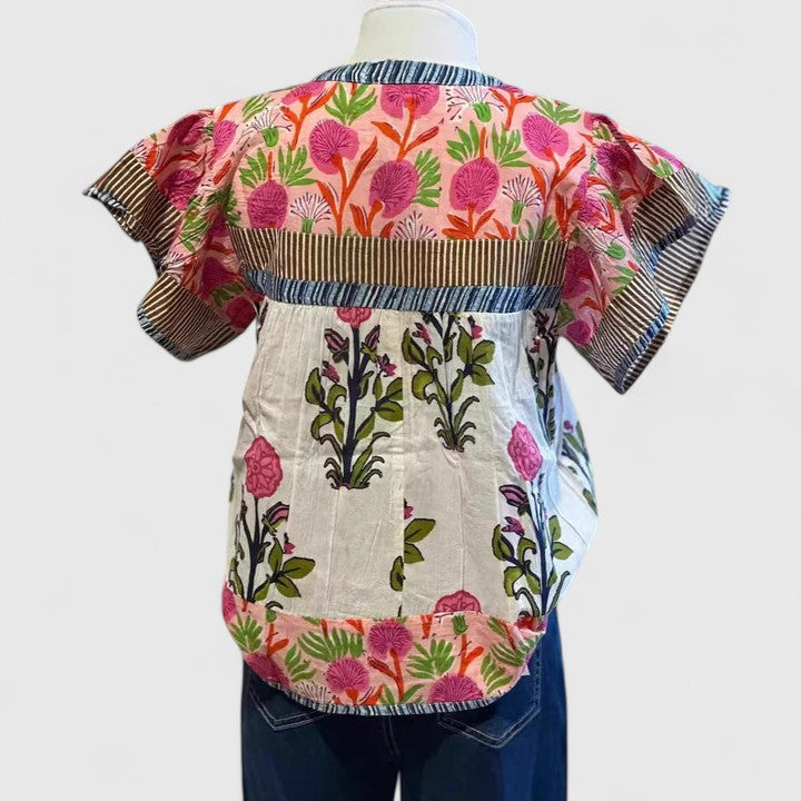 Clara Cozy Bloom Embroidered Blouse