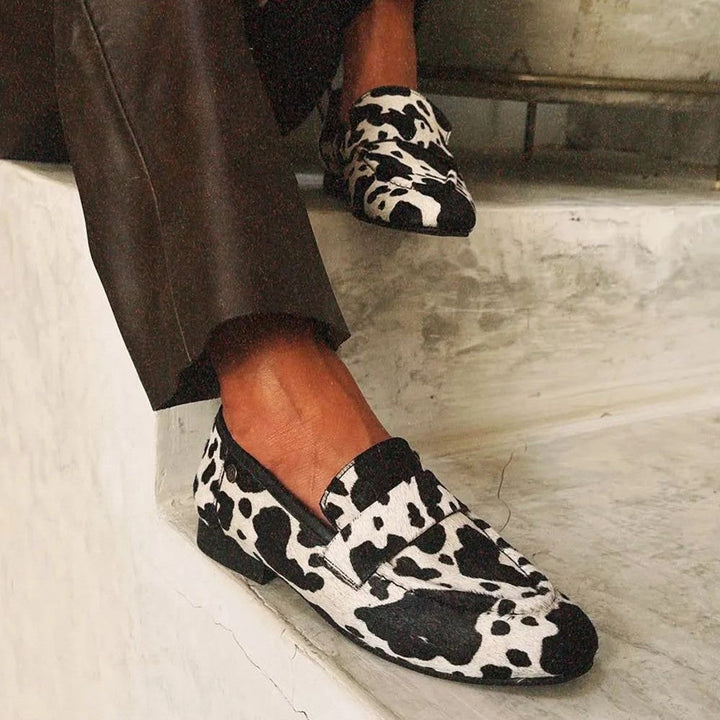 Chic Animal Print Loafers