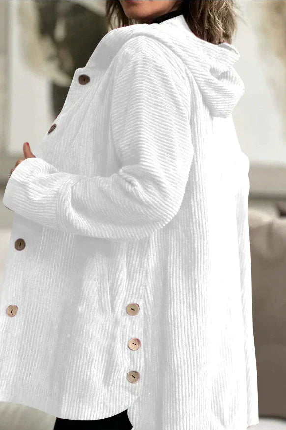 Cordia Comfortable Hooded Corduroy Jacket