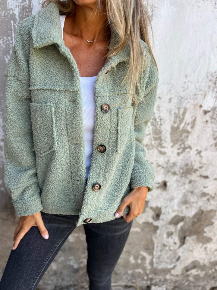 Teddy Button Jacket by Zoey