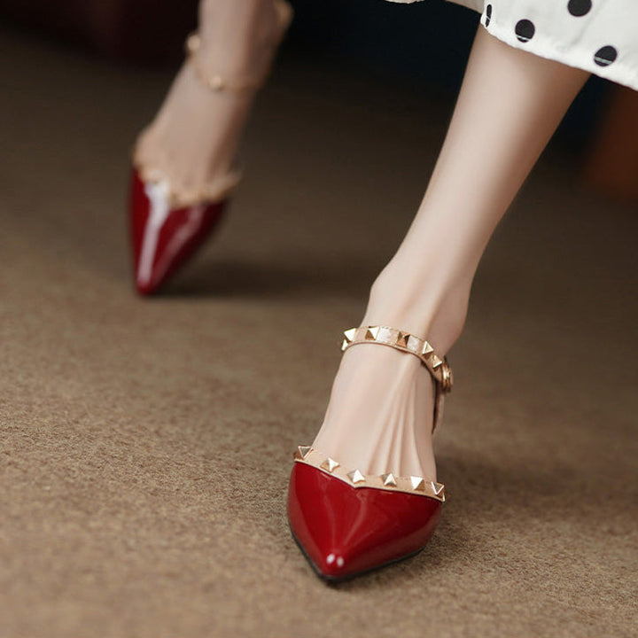 Viana Chic Studded Block Heel Slingback