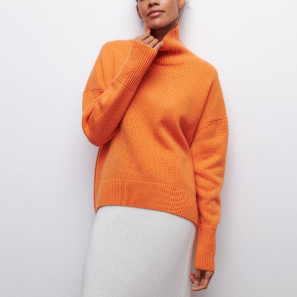 Tracey Oversized Turtleneck Knit Sweater