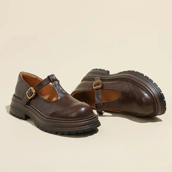 Heather Elegant Leather Mary Jane Shoes