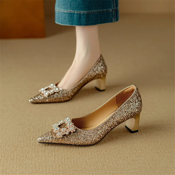Gloria Sparkling Glitter Heels