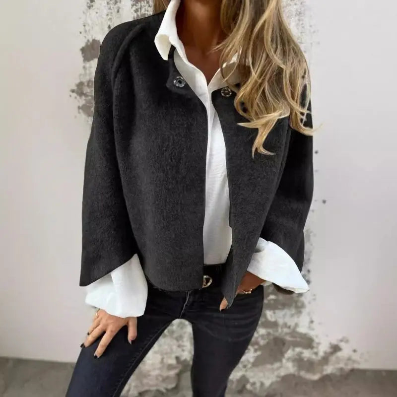 Amalia Long-Sleeve Wool Cardigan