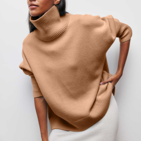 Tracey Oversized Turtleneck Knit Sweater