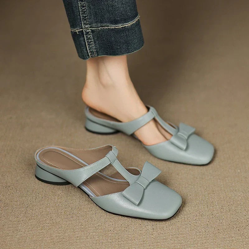 Evelyn Square Toe House Slippers