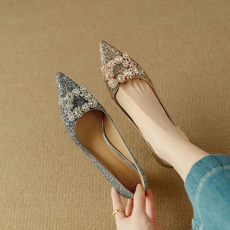 Gloria Sparkling Glitter Heels