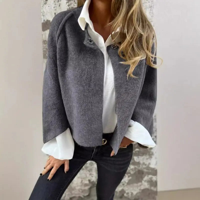 Amalia Long-Sleeve Wool Cardigan