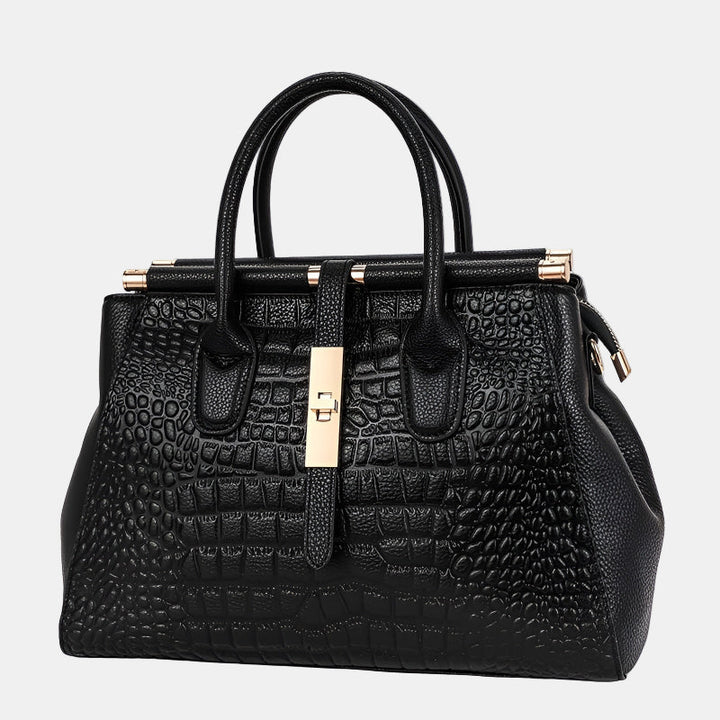 Evelina Croc-Embossed Handbag