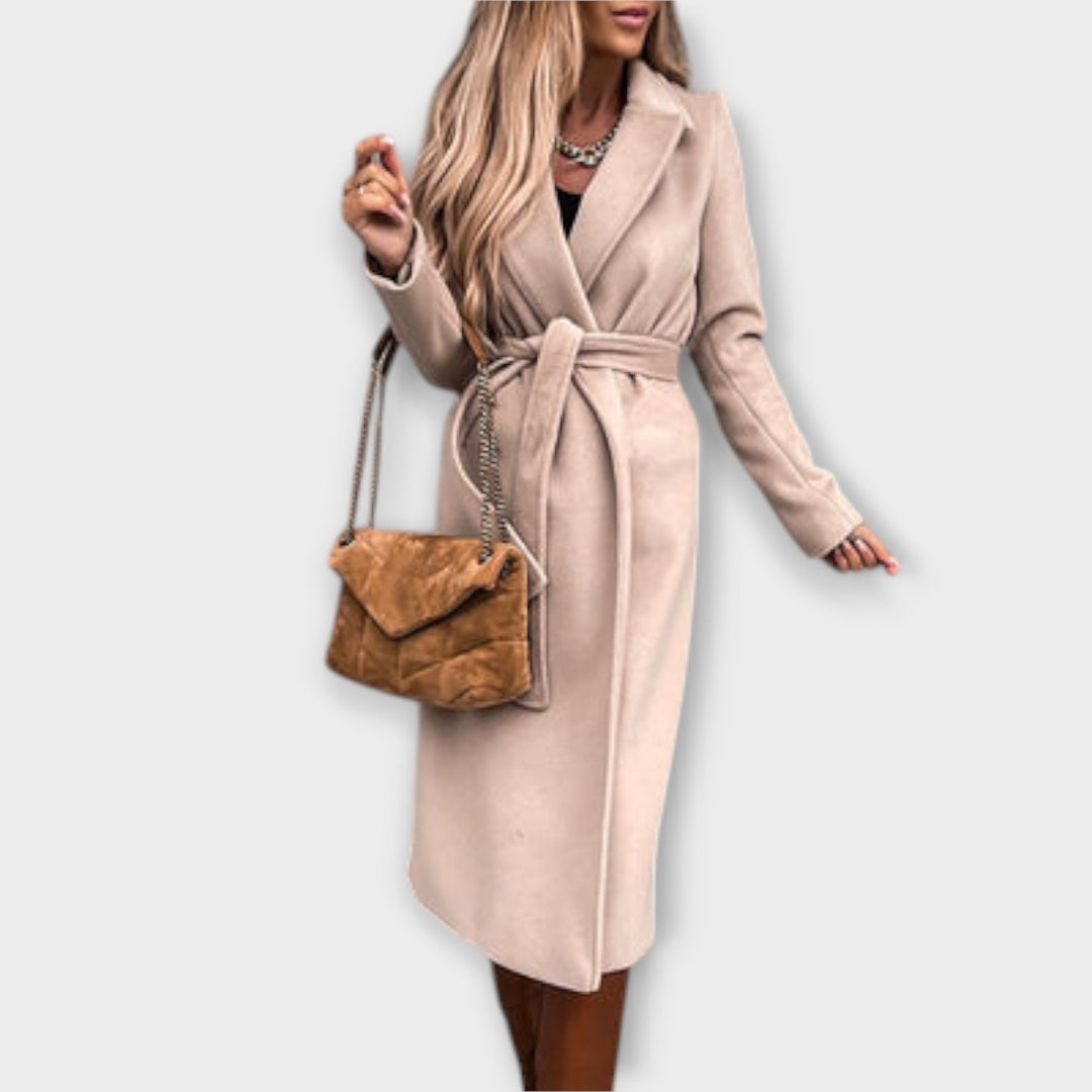 Eliza Chic Long Coat with Ties